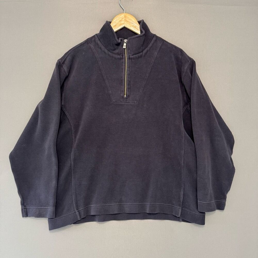 Tommy Bahama Women’s 1/4 Zip Pullover Size Large Cotton Blend Preppy